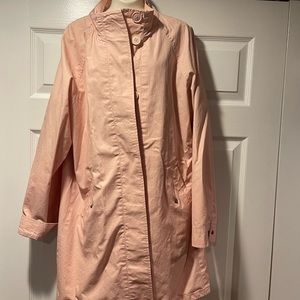 Peach trench coat